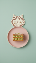 Mini Pistachio Mille-Feuille with Cat Place Card