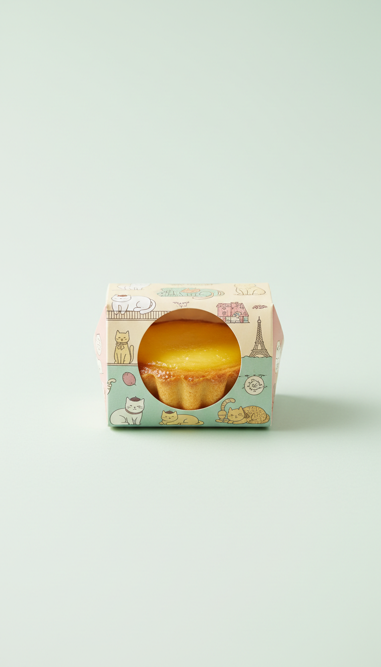 Lemon Tartlette with Cat Art Box